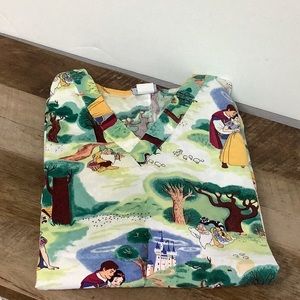 Woman Snow White scrub top